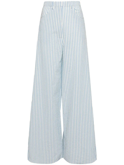 Kate Striped Wide-Leg Trousers
