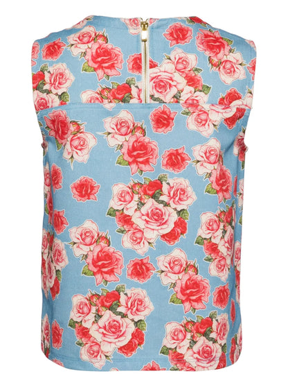 Rose Denim Top