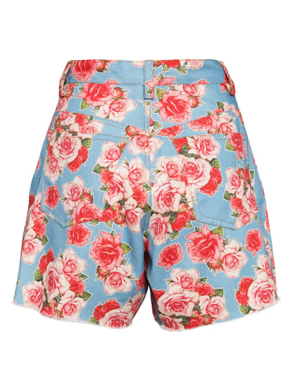 Rose Denim Shorts