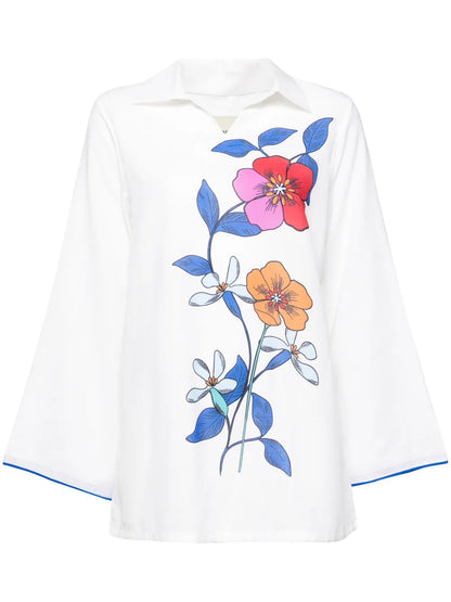 Hibiscus Linen Tunic