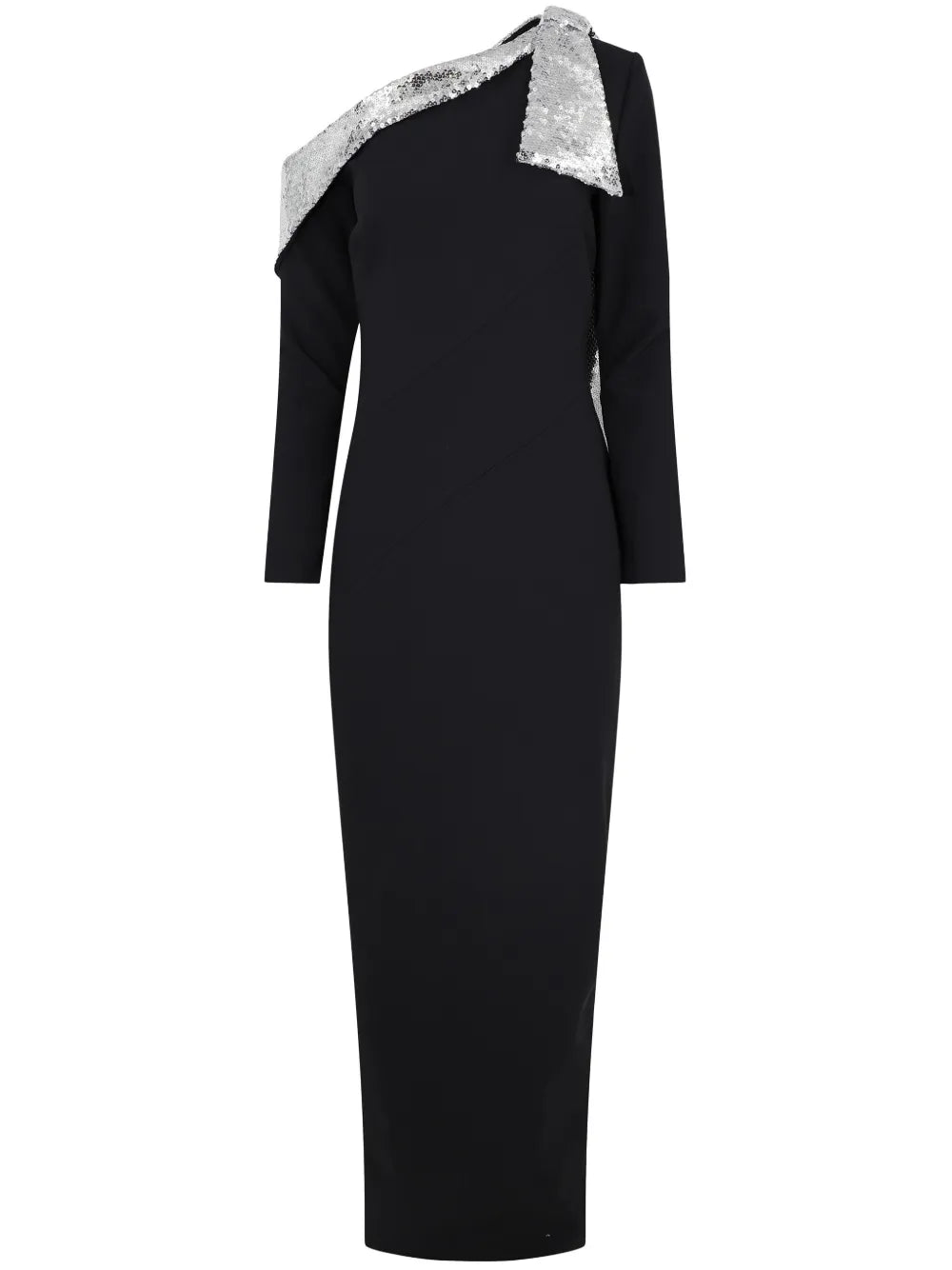 Sequin-Embellished Crepe Gown