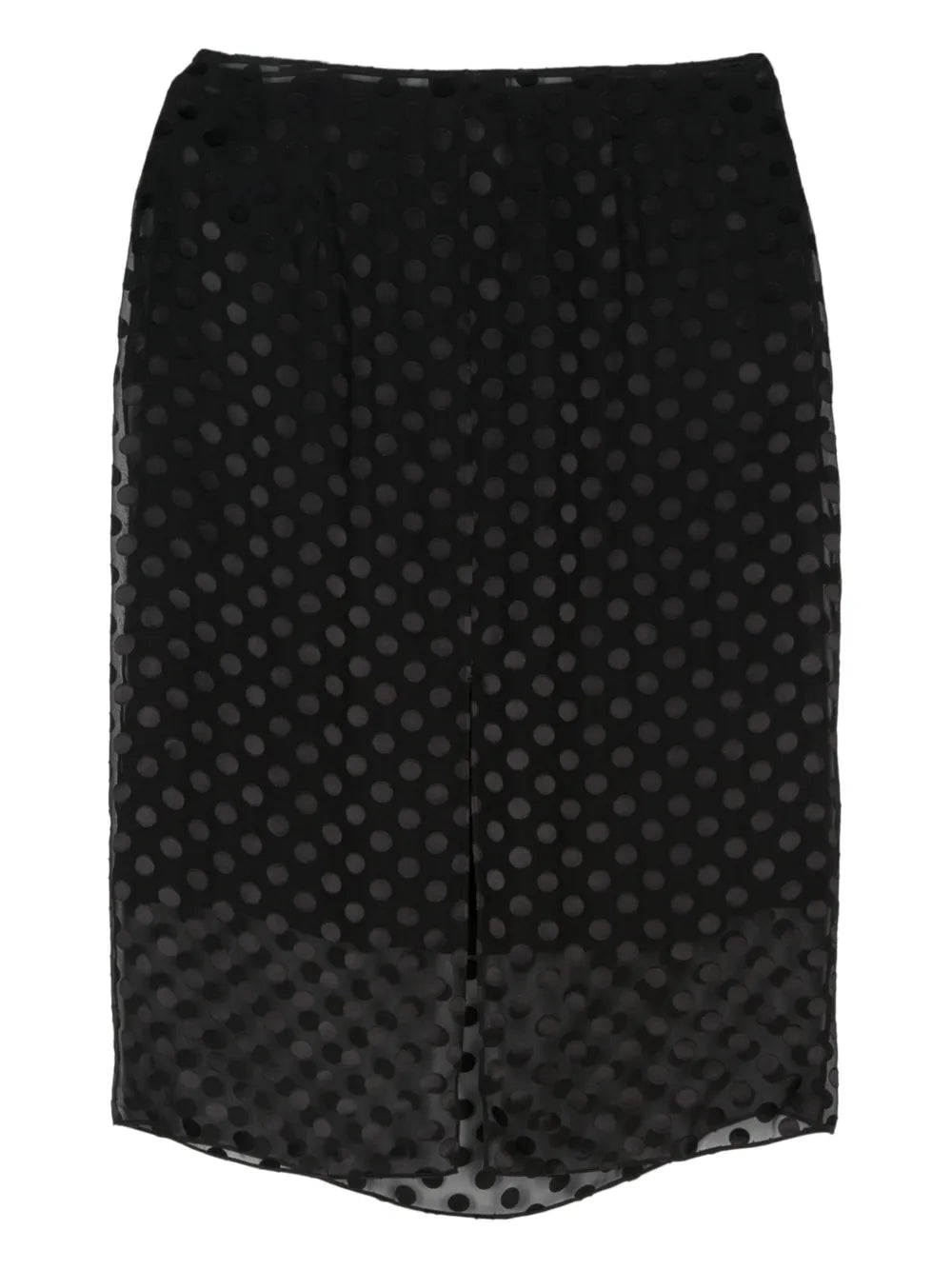 Polka Dot-Devoré Skirt