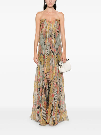 Strapless Silk Dress