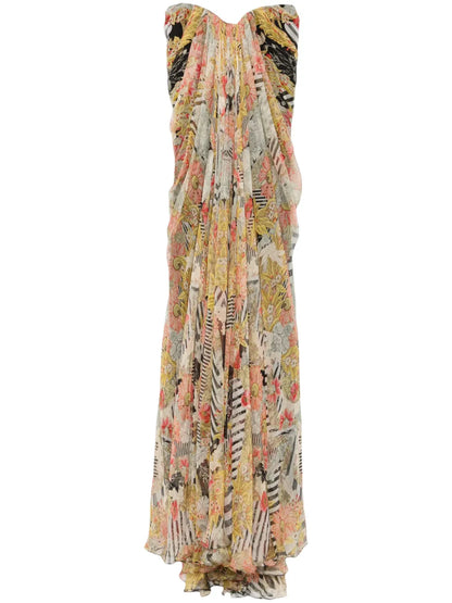 Strapless Silk Dress