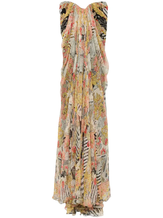 Strapless Silk Dress