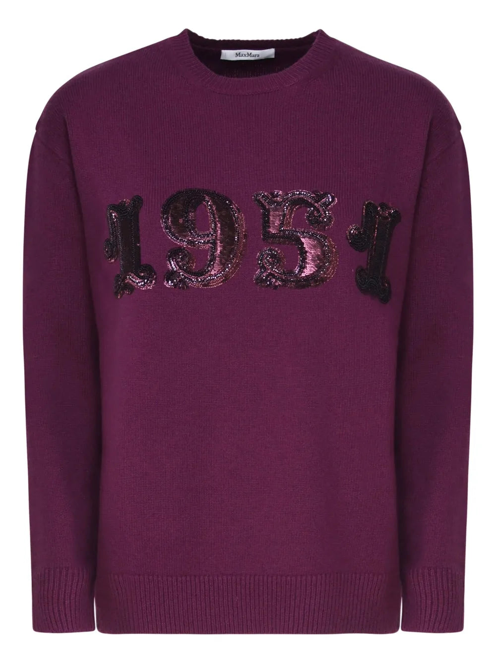 Crystal-Embellished Round-Neck Jumper