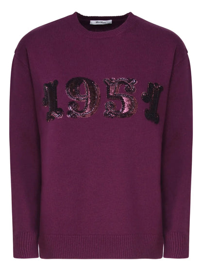 Crystal-Embellished Round-Neck Jumper