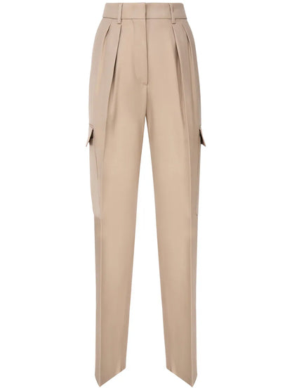 Pleat-Detail Cargo Trousers