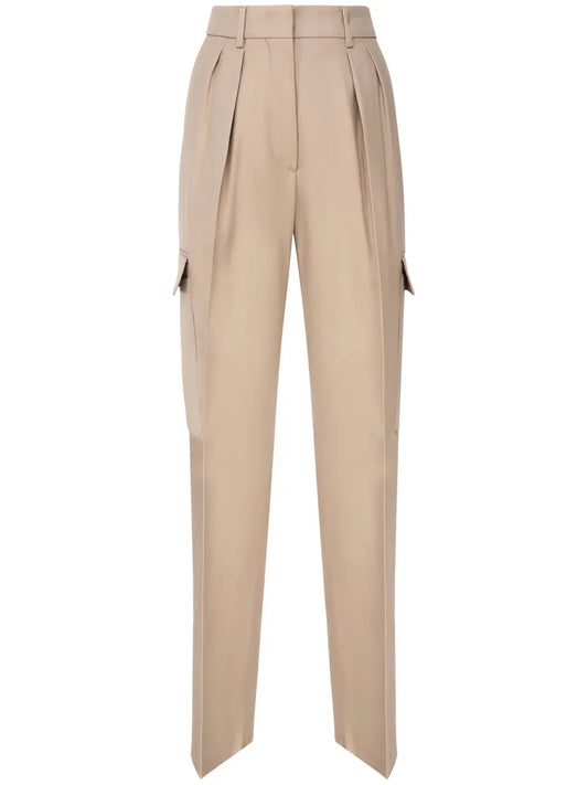 Pleat-Detail Cargo Trousers
