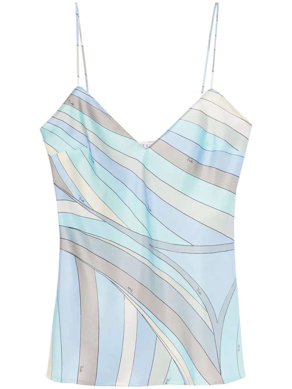 Iride-Print Silk-Twill Top