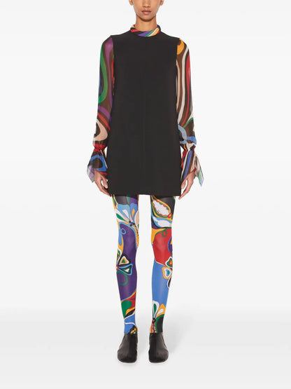 Marmo-Print Mini Dress