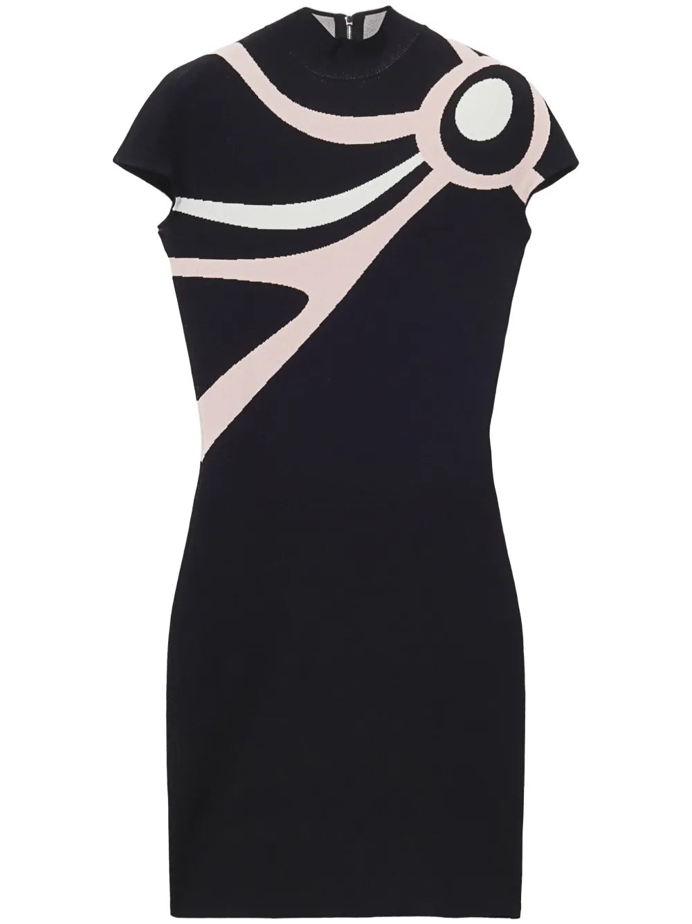 Marmo-Jacquard Mini Dress