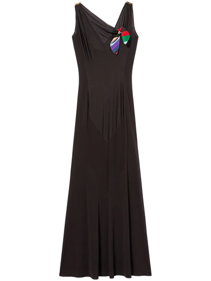 Bow-Detail Maxi Dress