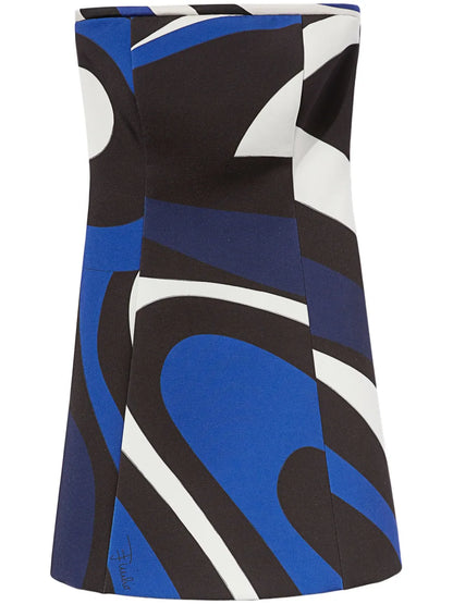 Marmo-Print Minidress