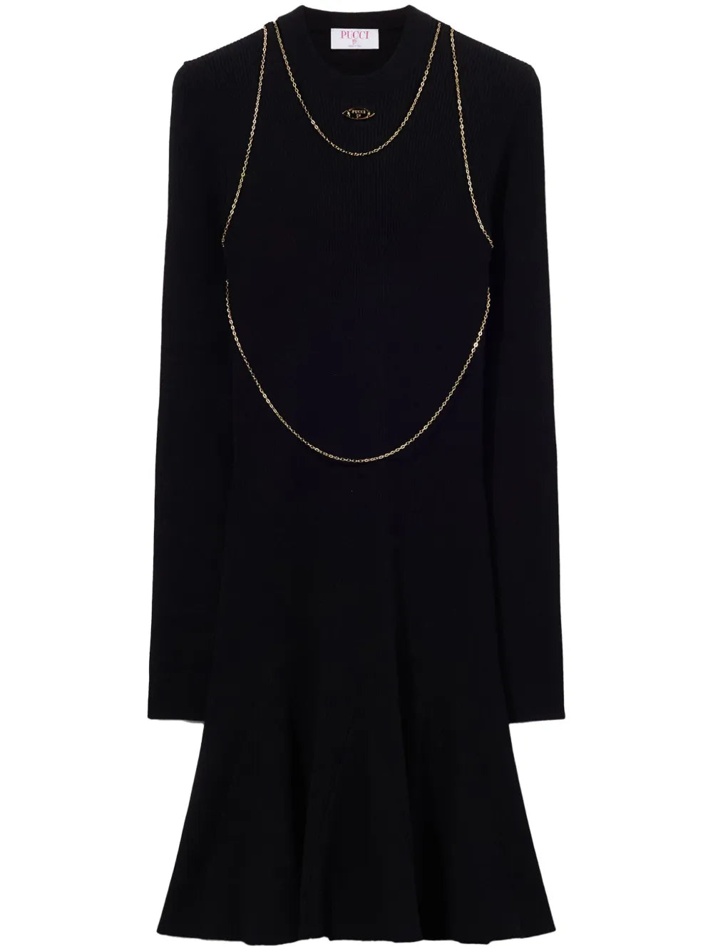 Logo-Plaque Mini Dress