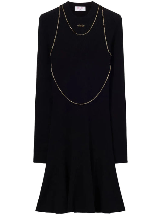 Logo-Plaque Mini Dress