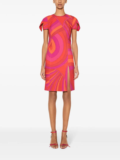 Iride-Print Midi Dress