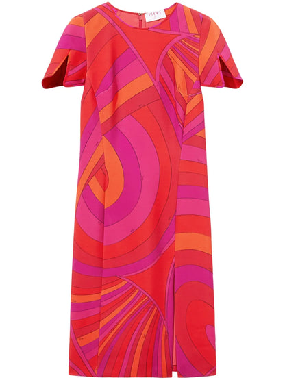 Iride-Print Midi Dress