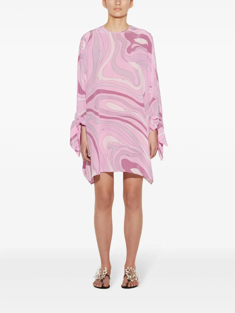 Abstract-Pattern Print Mini Dress