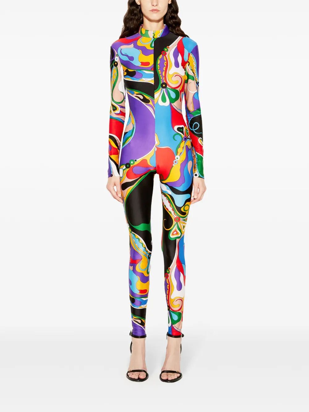 Padded Mock Neck Jumpsuit