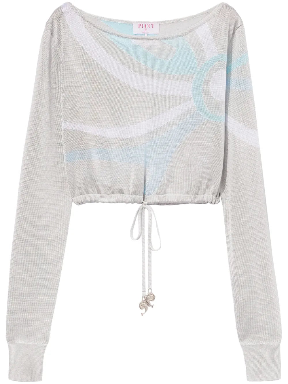 Marmo-Jacquard Crop Top