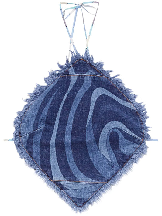 Denim Halterneck Top