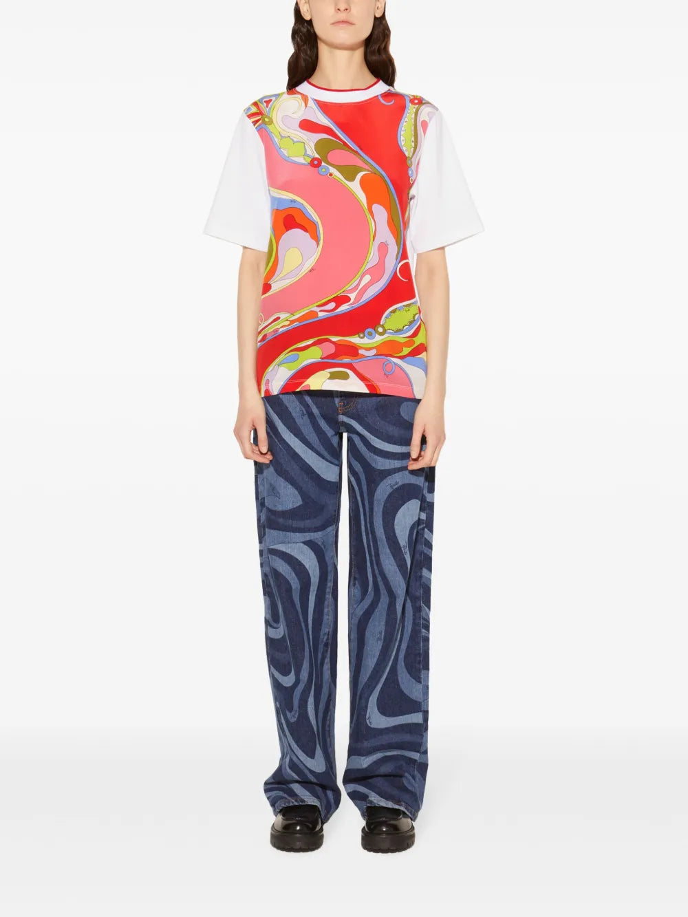 Orchidee-Print T-Shirt
