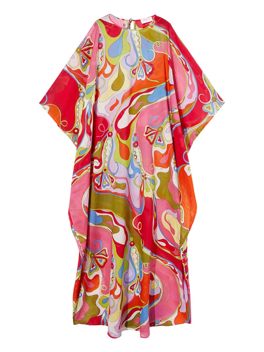 Orchidee-Print Kaftan
