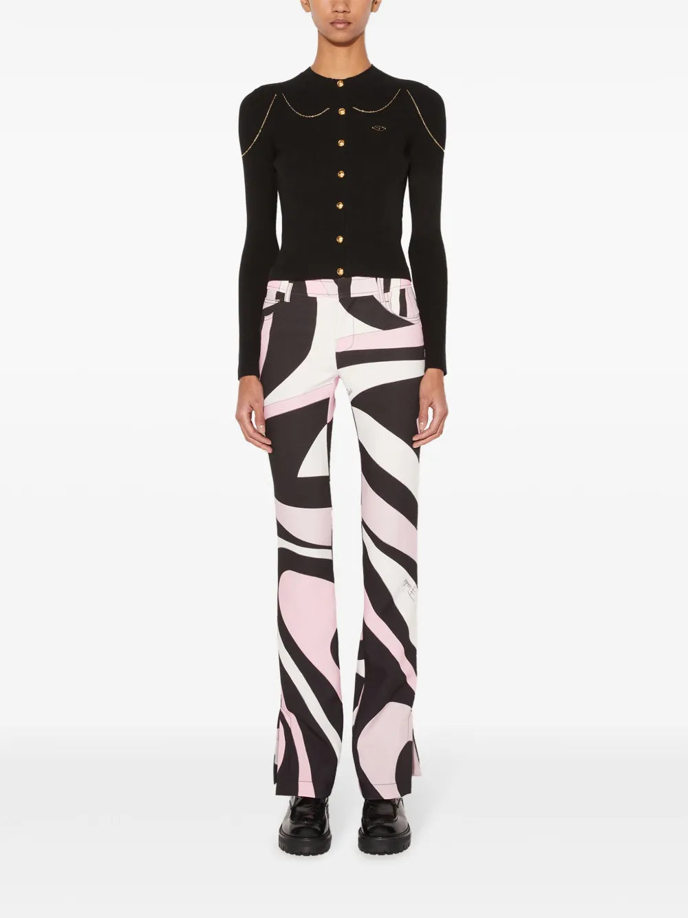 Marmo-Print Trousers