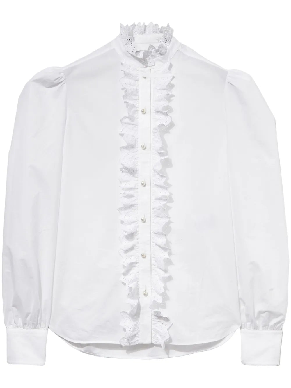 Ruffled Cotton Shirt