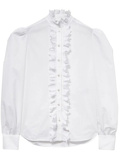 Ruffled Cotton Shirt