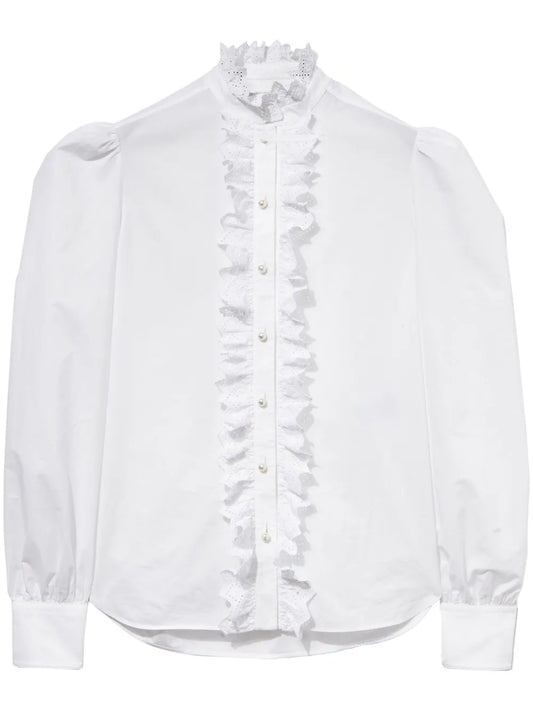 Ruffled Cotton Shirt