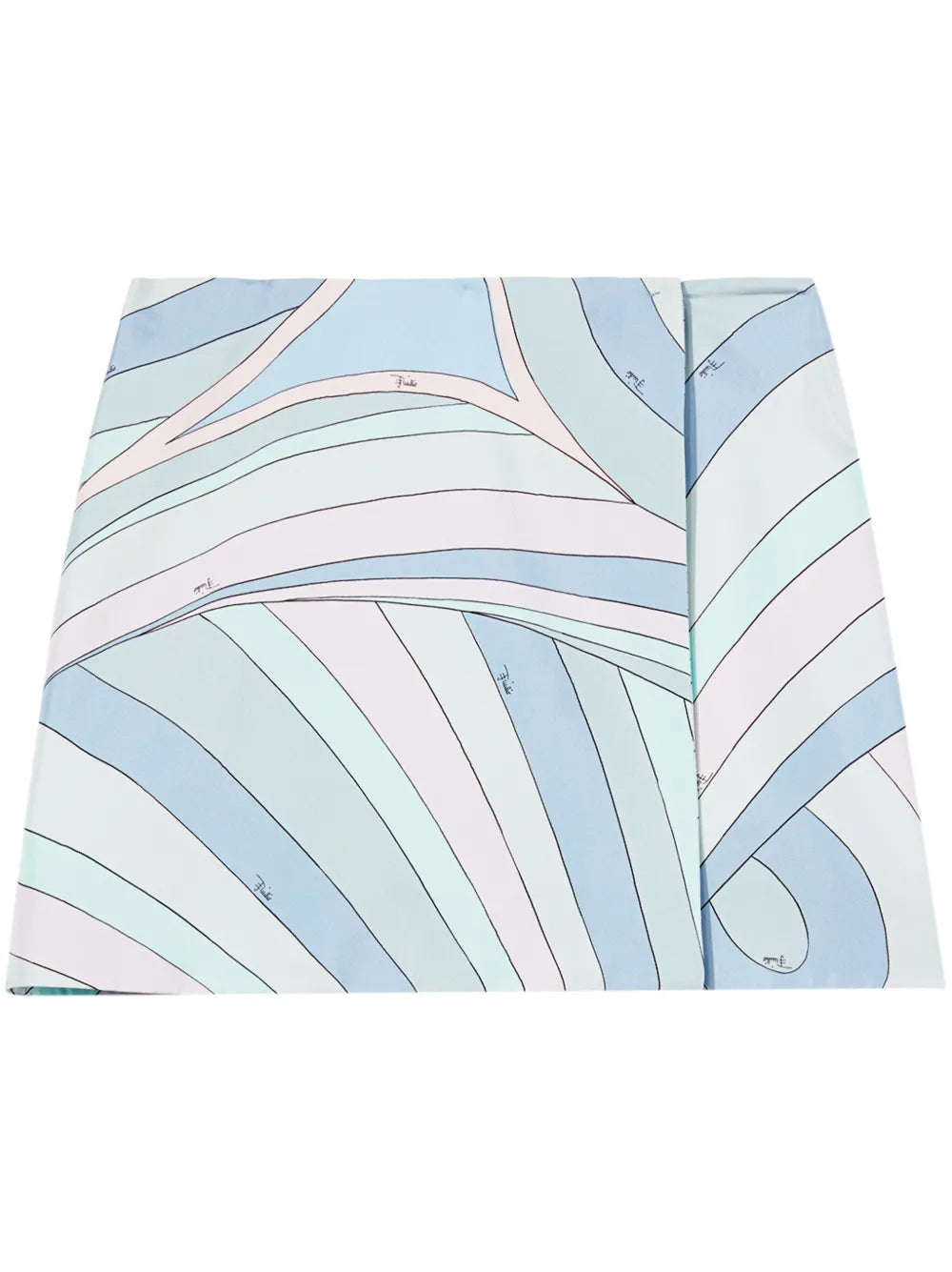 Iride-Print Silk Mini Skirt
