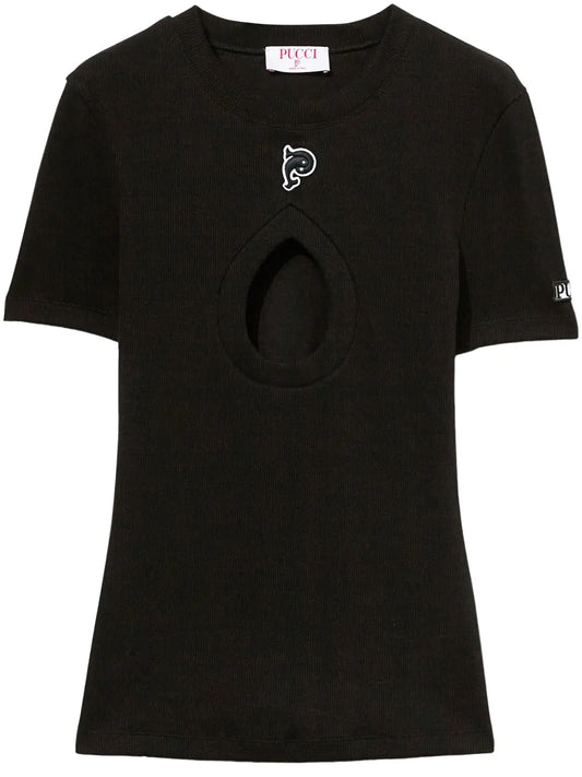 Teardrop Cut-Out T-Shirt