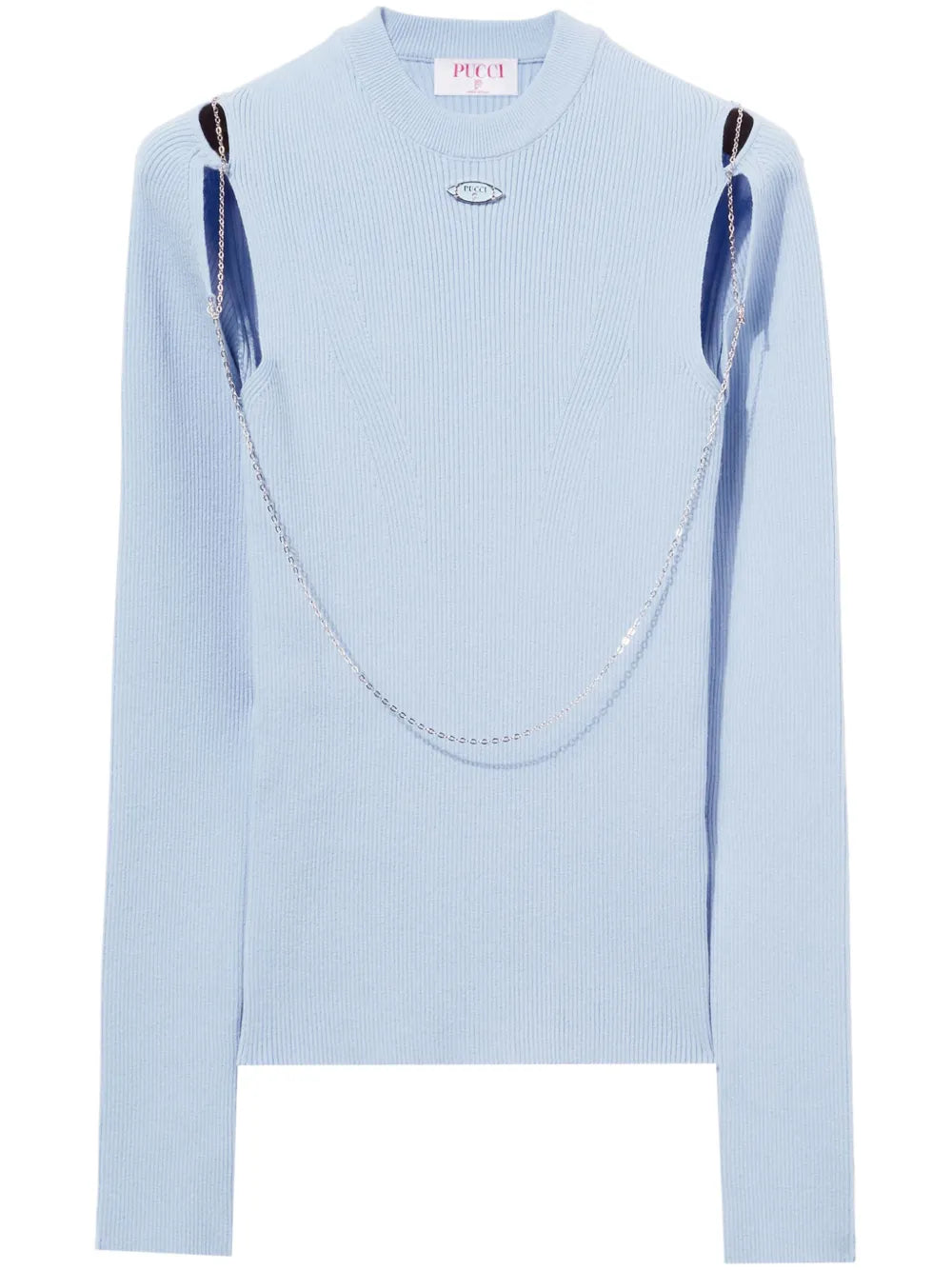 Chain-Embellished Sweater