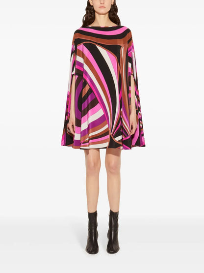 Iride-Print Silk Kaftan