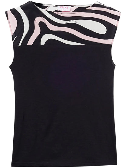 Marmo-Print Top