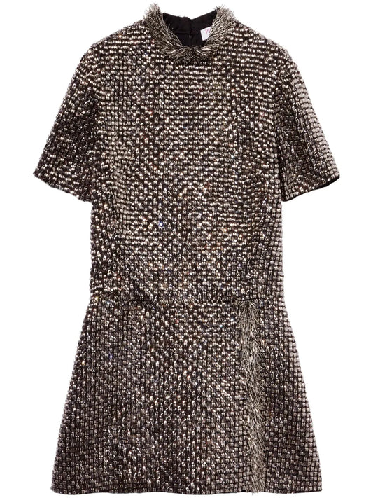 Bead-Embellished Minidress