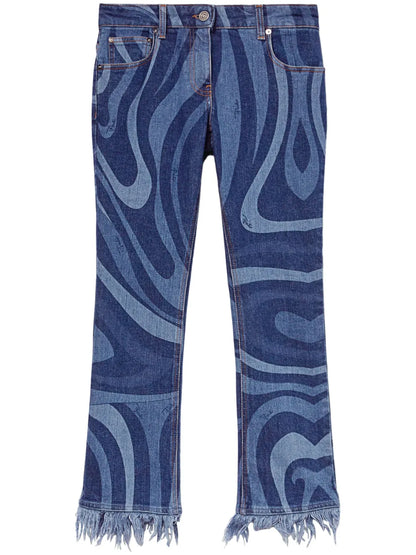Marmo-Print Jeans
