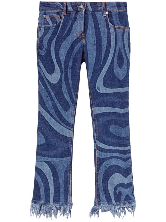 Marmo-Print Jeans