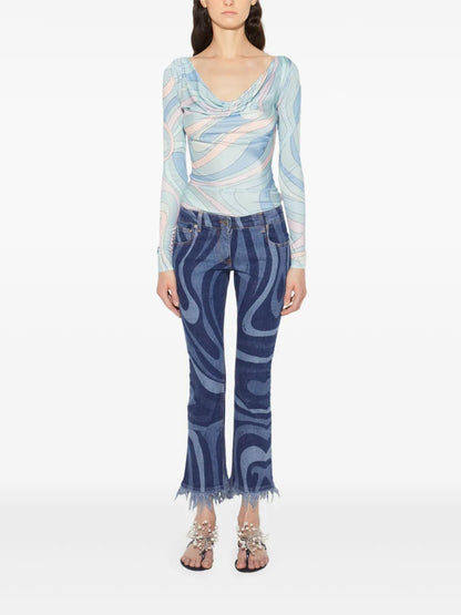 Marmo-Print Jeans
