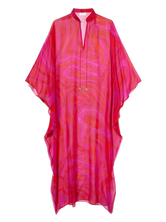 Marmo-Print Kaftan