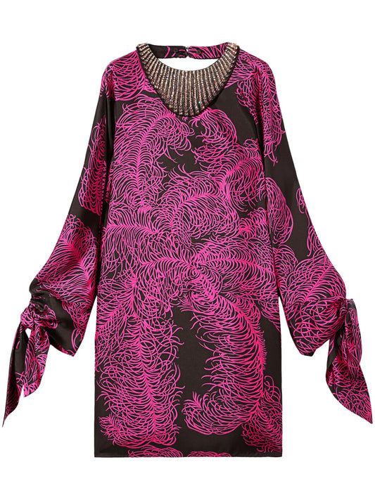 Struzzo-Print Silk Kaftan