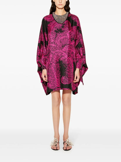 Struzzo-Print Silk Kaftan
