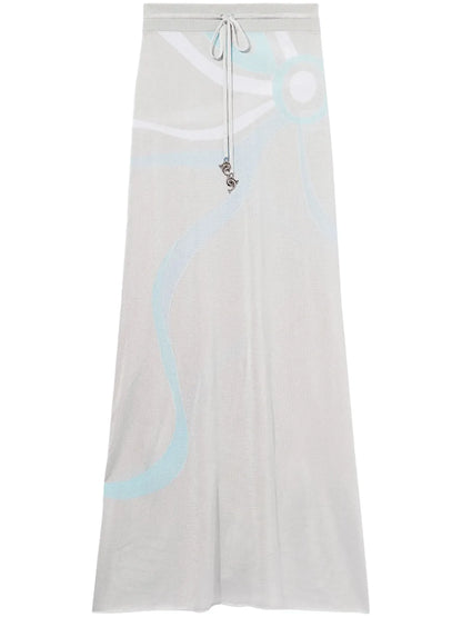 Marmo-Jacquard Maxi Skirt