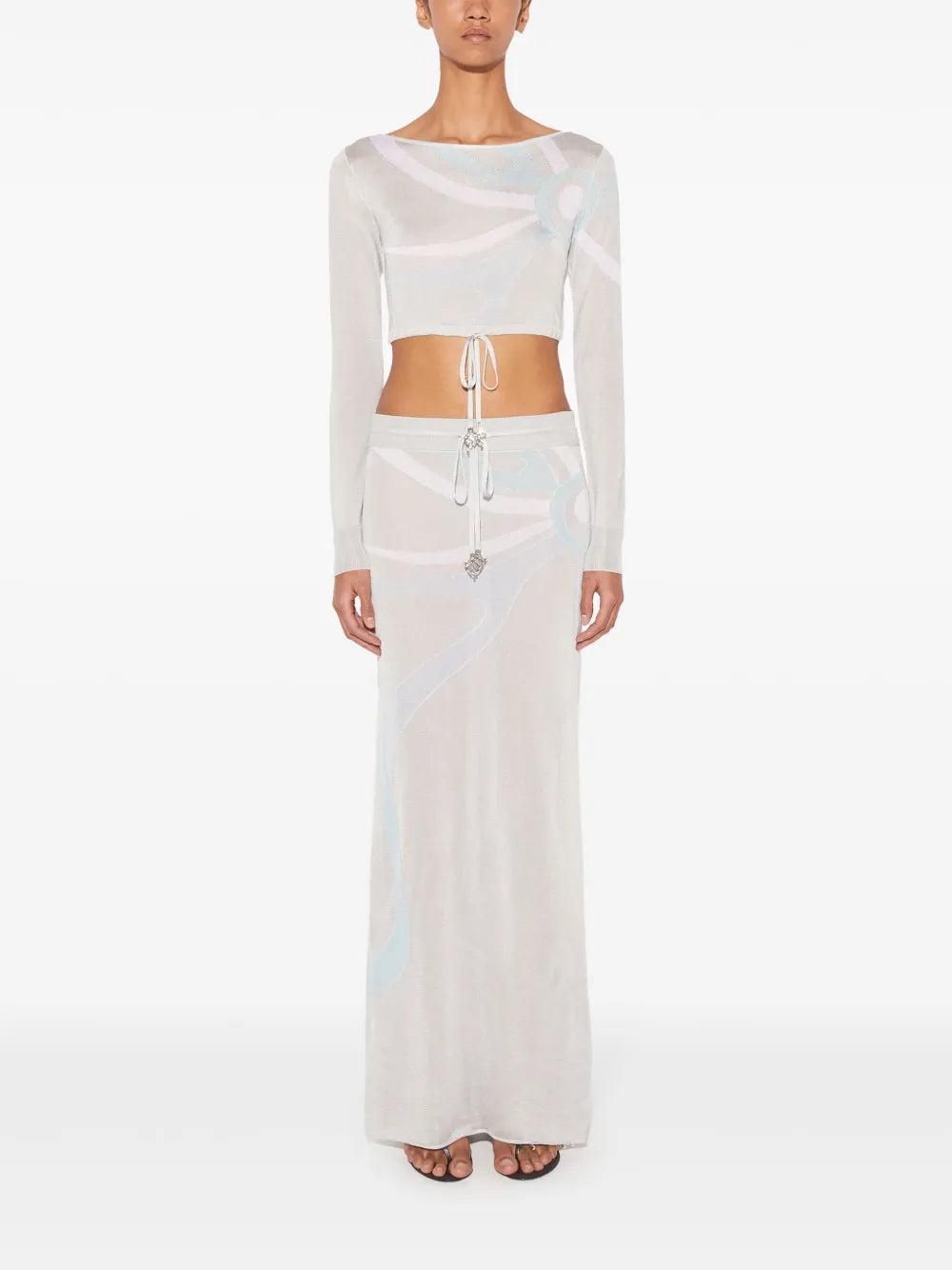 Marmo-Jacquard Maxi Skirt