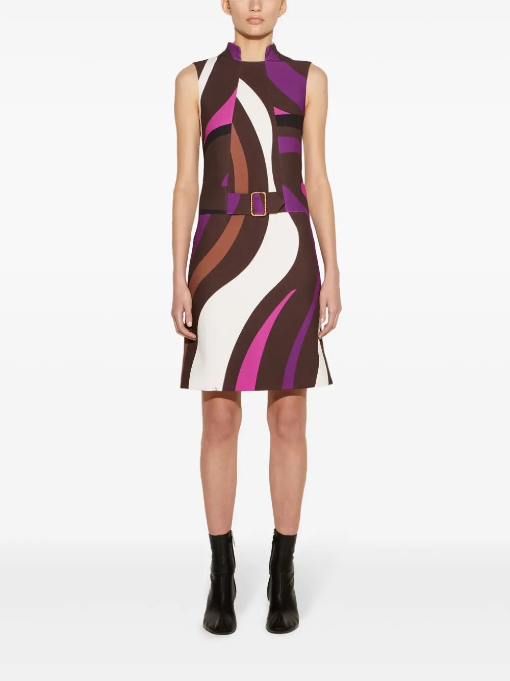 Marmo-Print Mini Dress