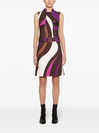 Marmo-Print Mini Dress