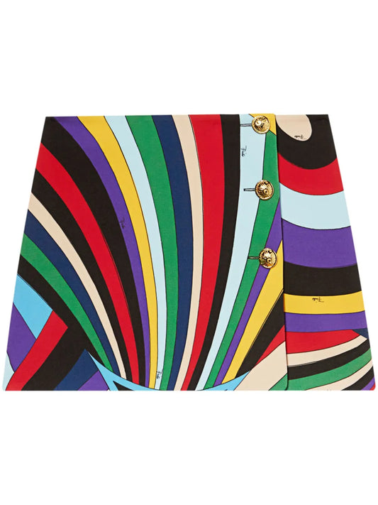 Iride-Print Mini Skirt