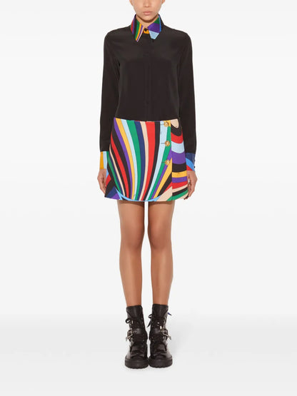 Iride-Print Mini Skirt